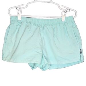Patagonia Barely Baggies Shorts Womens Nylon Seafoam Aqua Green Blue Size Large